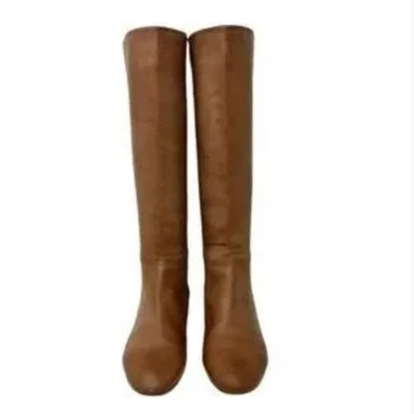 Chloé Leather Heloise Knee High Rear Zip Riding Boots 7.5 - Picture 9 of 10